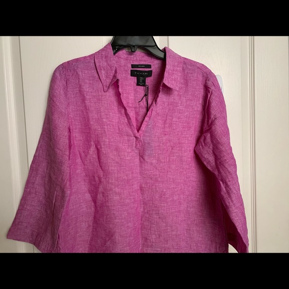 NWT Linen Tunic by Tahari - Picture 7 of 7